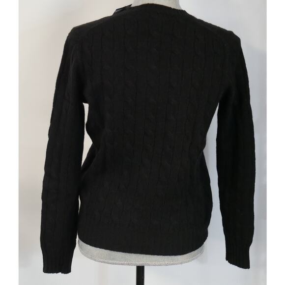 NEW POLO RALPH LAUREN WOOL CASHMERE SWEATER BLACK MSRP $168 - S/P - Picture 2 of 3